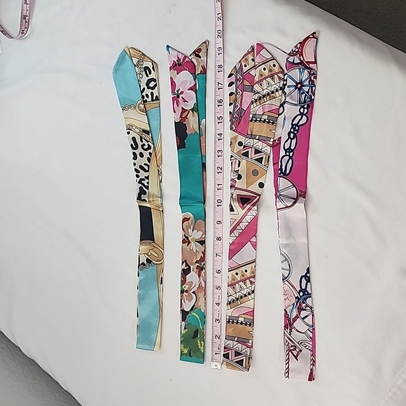 NWOT Silky Fashion Set of 4 Twilly Scarf Bandeaus - Picture 2 of 4
